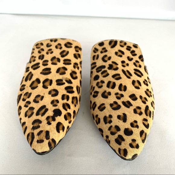 Park Lane Leopard Leather Pointed Mules CA - Picture 2 of 7